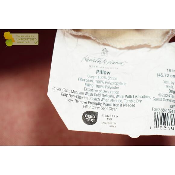 Hearth & Hand with Magnolia 18x18" Textured Stitch Stripe Throw Pillow (Marks)* - Picture 7 of 8